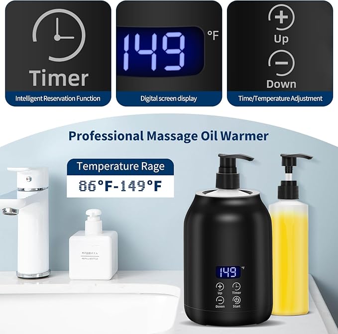 Massage Oil Warmer, Yofuly Electric Massage Oil Digital Heater - Image 2