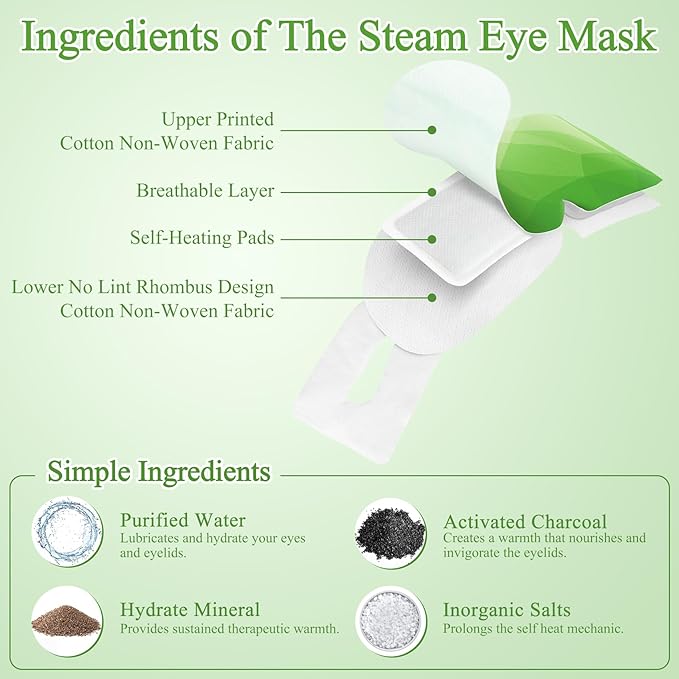 32Packs Steam Eye Mask, Heated Eye Mask - Image 5