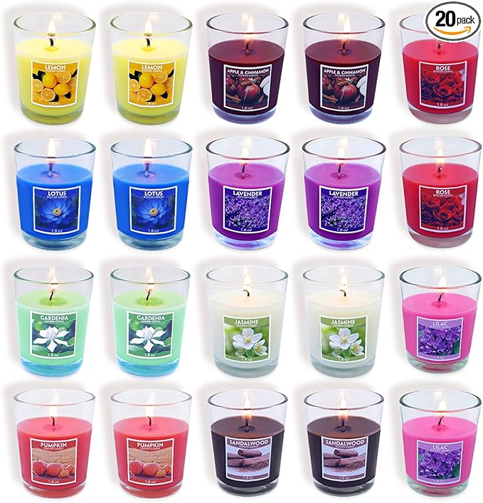 20 Packs Scented Aromatherapy Candle by BERYSCEN