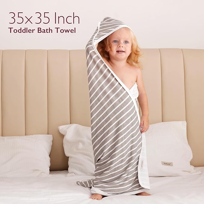 Momcozy Hooded Baby Towel, 2 Pack Baby Bath Towel - Image 5