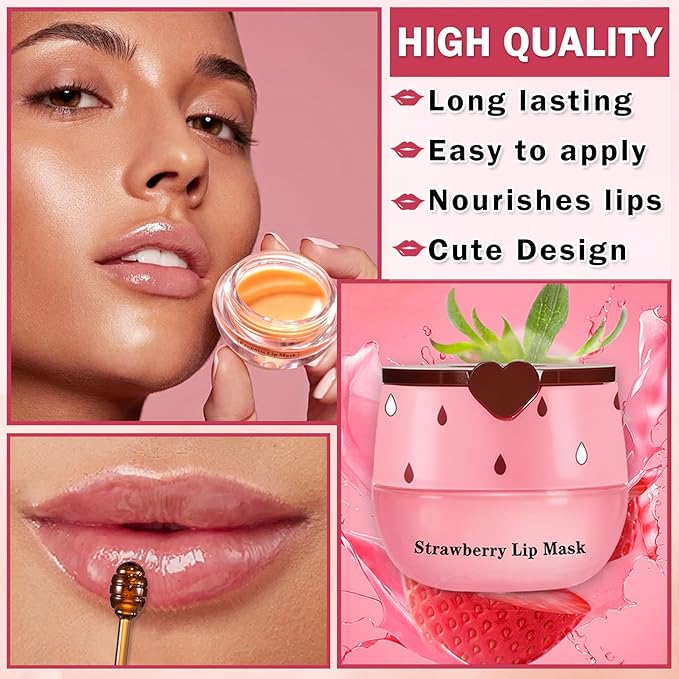 10PCS Honey Pot Lip Balm, Moisturizing Bee Lip Balm, Fruity Lip Sleeping Mask - Image 5