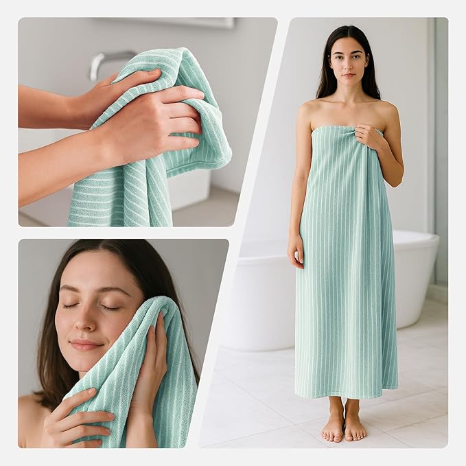 REDKISS Ultra Soft Bath Towels Set of 6 Large 35"x70" | 100% Microfiber - Image 8