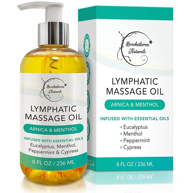 Lymphatic Drainage Massage Oil for Massage Therapy | Premium Quality, 100% by BrookethorneNaturals