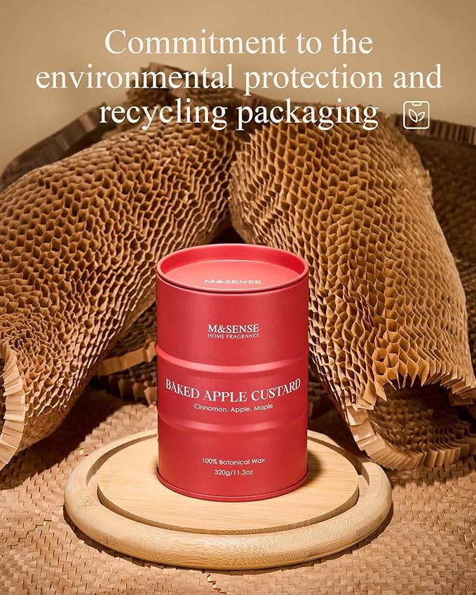 M&SENSE Baked Apple Scented Candles Christmas Decor, Natural Non Toxic - Image 6