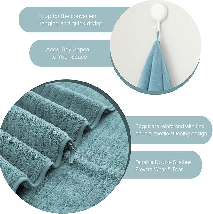 18 Piece Family Bath Towel Set Include 6 Bath Towels, 6 Hand Towels and 6 - Image 7