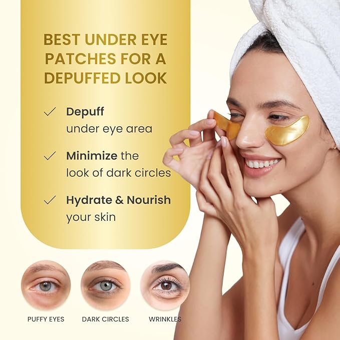PLANTIFIQUE 24K Gold Under Eye Patches 20 Pairs - Image 2