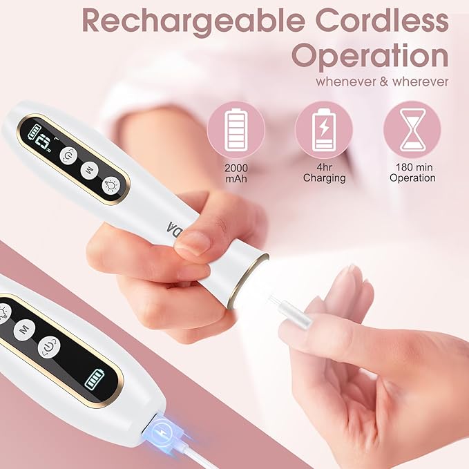 Hoxida Cordless Electric Nail Drill: 10-Speed Professional Nail File - Image 6