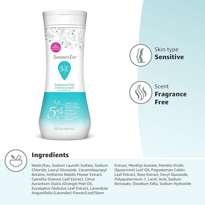 Summer's Eve Fragrance Free All-Over Feminine Wash, Gentle pH-Balanced Body Wash - Image 12