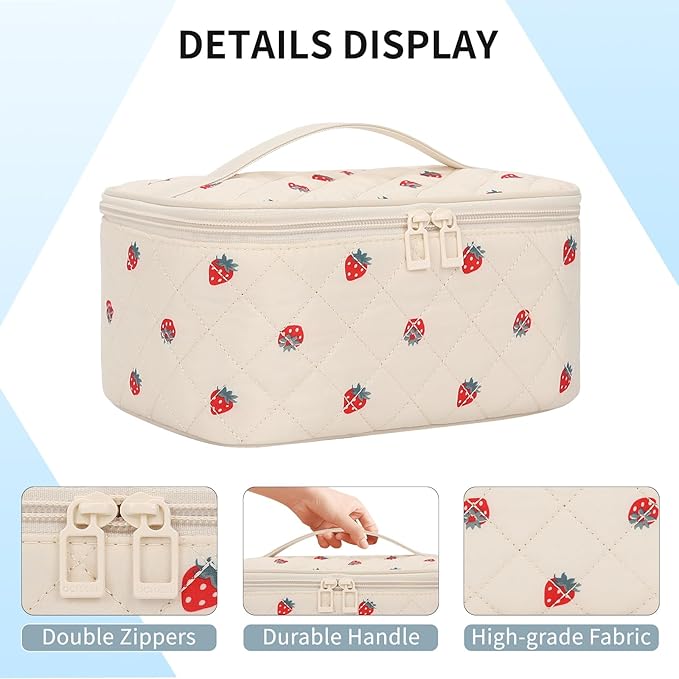 OCHEAL Makeup Bag, Travel Makeup Organizer Bag, Large Capacity Cosmetic Bags - Image 6