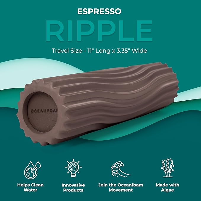Oceanfoam Ripple Travel Foam Roller Firm Mini Foam Roller - Image 3