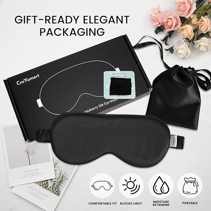 100% Pure Mulberry Silk Eye Mask - Image 7