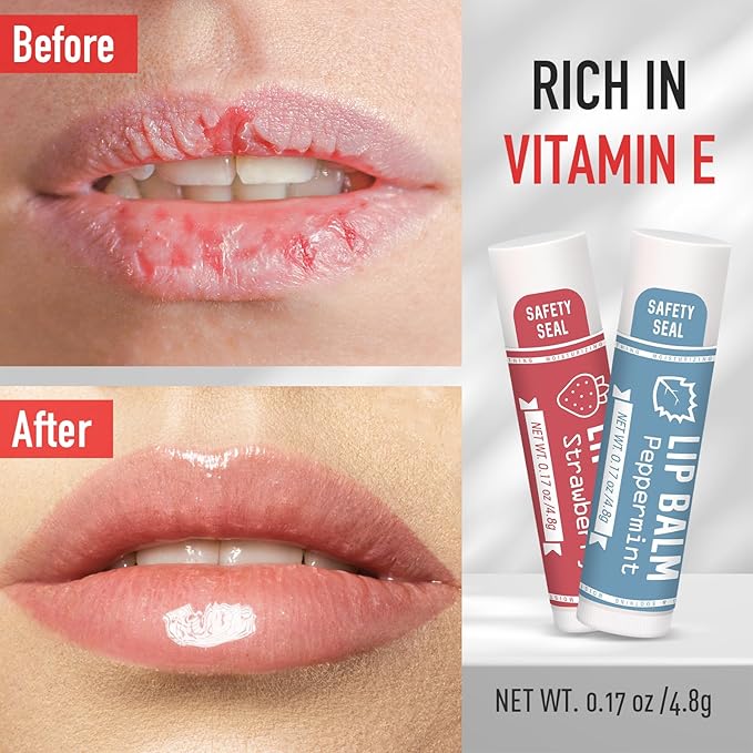 AZEN 60 Pack Lip Balm, Natural Lip Balm Bulk, Lip Care Product, Moisturizing - Image 5
