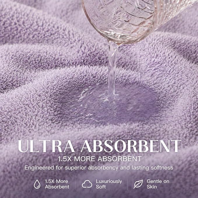 SEISSO 2 Pack Extra Large Bath Towels 63"x35", Bath Sheets - Image 5
