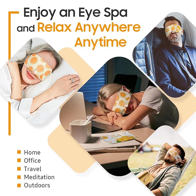 BeHoomi Steam Eye Mask, Self Heating Disposable SPA Warm Compress - Image 6