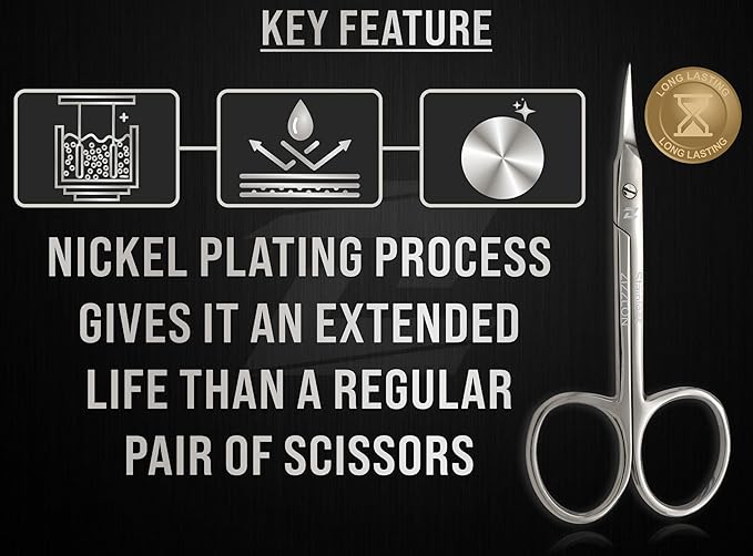 Professional Cuticle Scissors Extra Fine Curved - Image 7