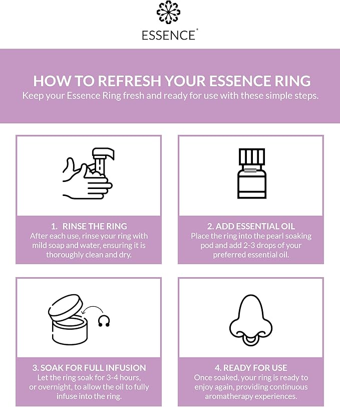 Essence Wearable Aromatherapy Nasal Diffuser – Lavender Essential Oil Nose Ring - Image 5