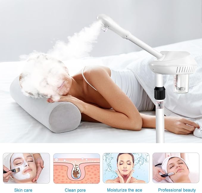 Professional Facial Steamer, Face Steamer on Wheels, SPA Ozone Steamer - Image 6