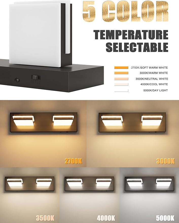 VOLISUN Modern Bathroom Vanity Light Fixtures, 5CCT Dimmable Bathroom Lighting - Image 2