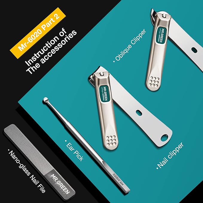 MR.GREEN 7in1 Manicure Sets Personal Care Tools Stainless Steel Professional - Image 5