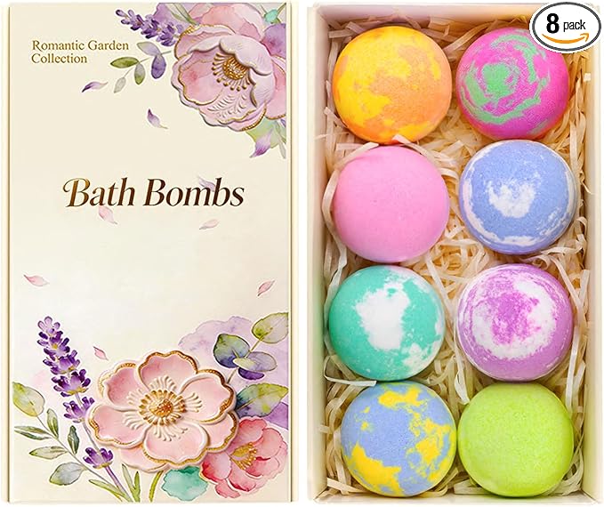 Bath Bomb Gift Set for Women, 8 Pac Bath Bombs for Girls, Natural Bubble by Unknown