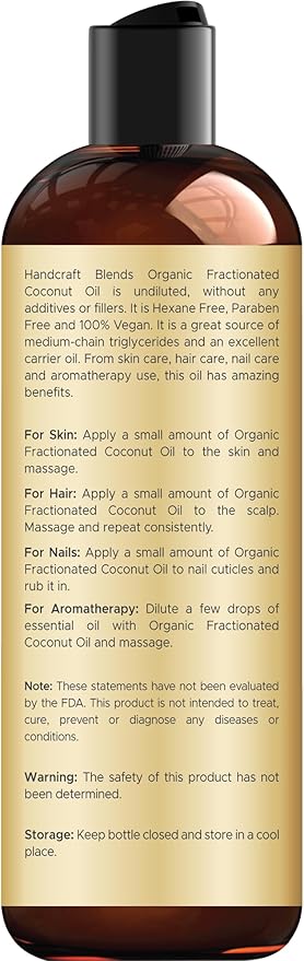 Handcraft Blends Organic Fractionated Coconut Oil | 100% Pure and Natural | - Image 2