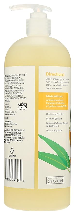 365 by Whole Foods Market, Foaming Shower Gel, Satsuma & Eucalyptus, 32 Fl Oz - Image 5