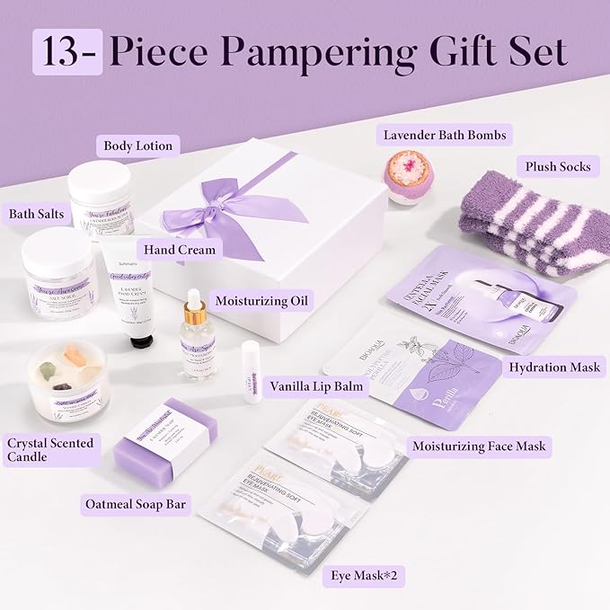 Spa Gifts for Women 13Pcs Mothers Day Gifts Happy Birthday Gift Baskets - Image 2