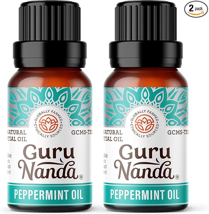 GuruNanda Peppermint Essential Oil, 100% Pure, Natural & Undiluted Aromatherapy by Gurunanda