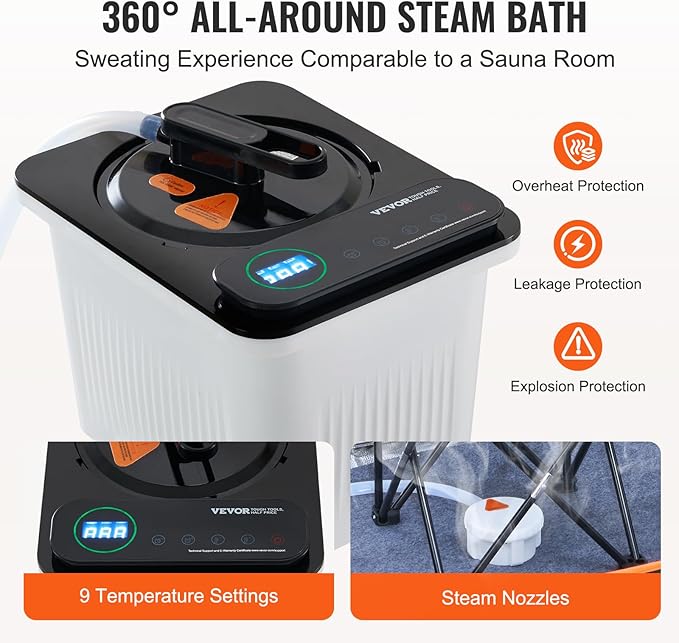 VEVOR Portable Steam Sauna Tent Full Size, 1600W - Image 4