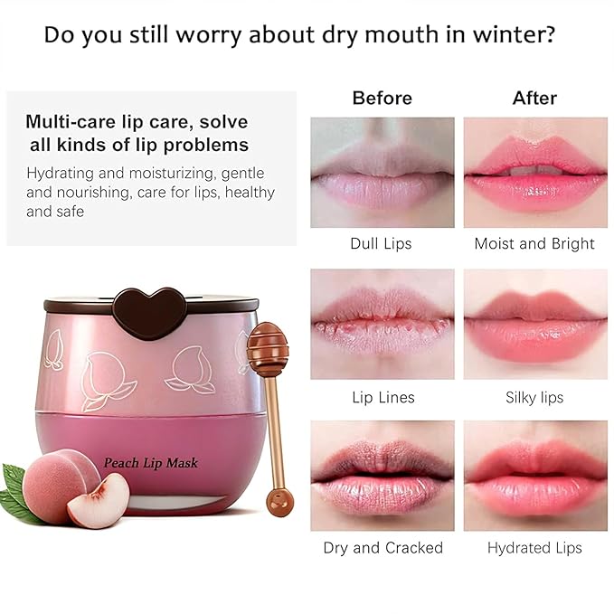 8PCS Bee Lip Balm Pot, Fruit Moisturizing Propolis Lip Mask, Lip Mask Overnight - Image 7