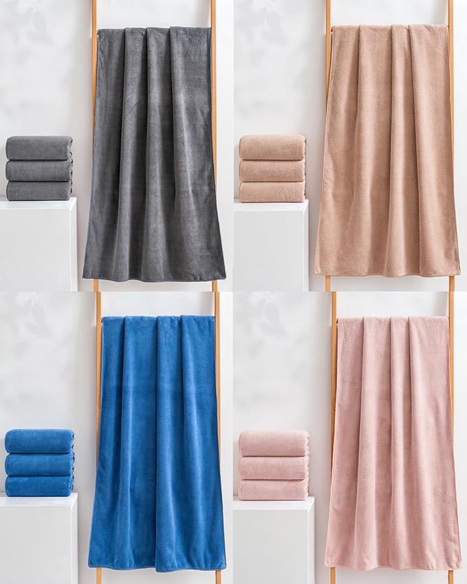 sakano Family Sized 8 Piece Towel Bundle, 4 Bath Towels and 4 Hand Towels - Image 2