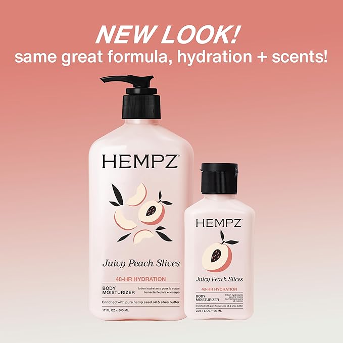 Hempz Mini Juicy Peach Lotion, Ultra Hydrating Body Moisturizer 2.25 fl.oz. - Image 7