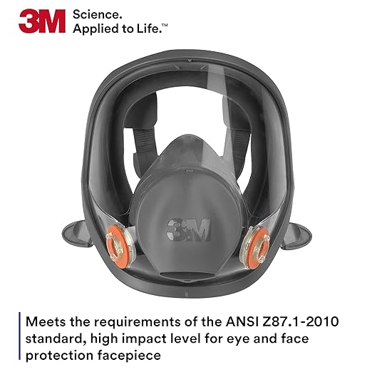 3M Full Facepiece Reusable Respirator 6700, Large Lens, ANSI High Impace Eye - Image 6