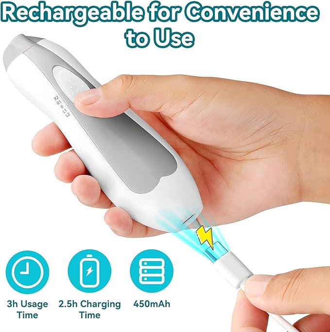 Qunlions life Baby Nail Trimmer Electric, 6 in 1 Rechargeable Baby Nail - Image 2