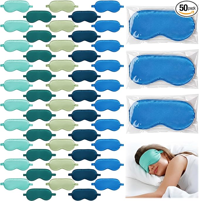 Cutecrop 50 Pcs Silk Sleep Mask Blackout by Cutecrop
