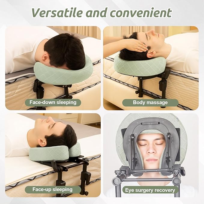 Massage Headrest for Bed, Adjustable Massage Face Cradle at Home, Portable - Image 4