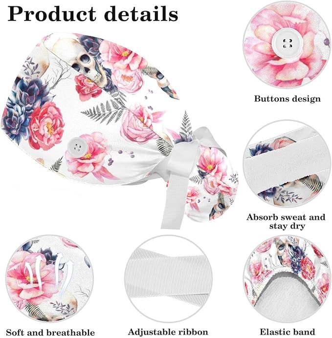 Ethnic Aztec Pattern Adjustable Scrub Cap Hat - Image 4