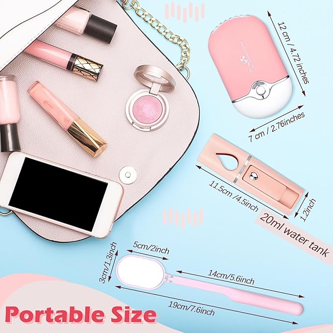 Honoson 3 Pcs Nano Mister for Lash Extensions Mini USB Lash Fan Dryer for - Image 7