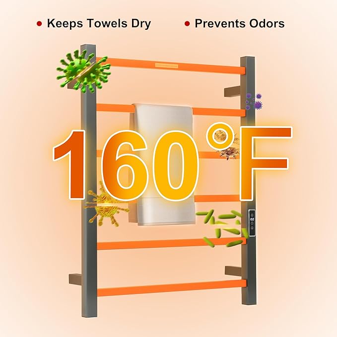 Heated Towel Racks for Bathroom, Wall Mounted Electric Towel Warmer Racks - Image 3