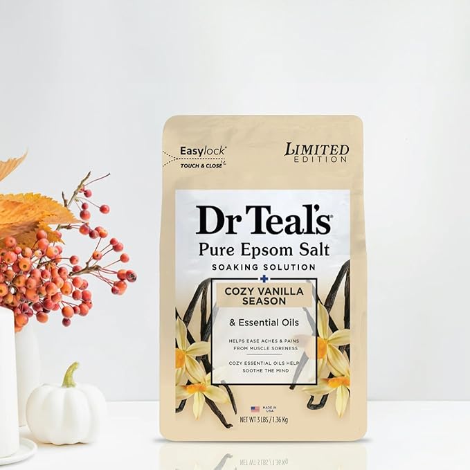 Dr Teal's Cozy Vanilla Season Comfort Pure Epsom Salt Soak and Cozy Vanilla - Image 4