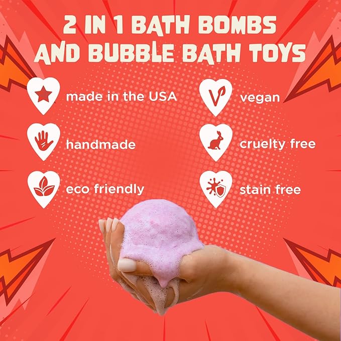 Superhero Bath Bombs for Kids & Boys - Image 4