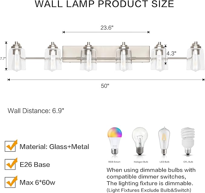 SOLFART 6 Light Bathroom Lights - Image 5