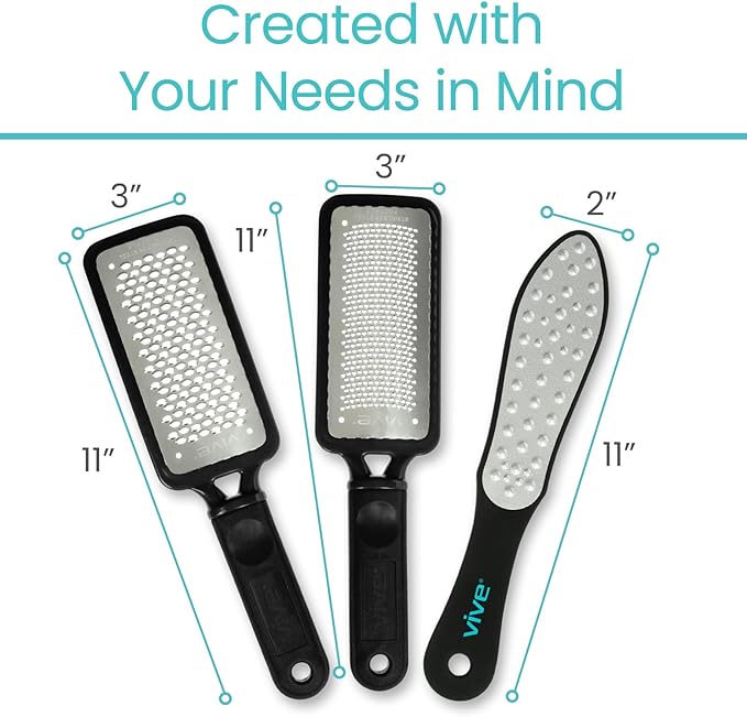 Vive Foot File - Feet Scraper for Dead Skin - Heel Grater, Callus Remover - Image 7
