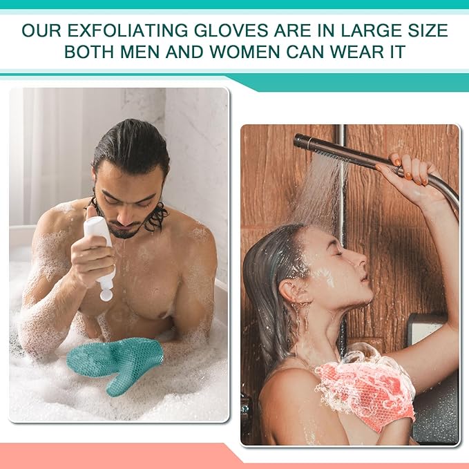 Karenhi 2 Pcs Honeycomb Exfoliating Glove Bath Mitt Body Spa Scrubber, - Image 4