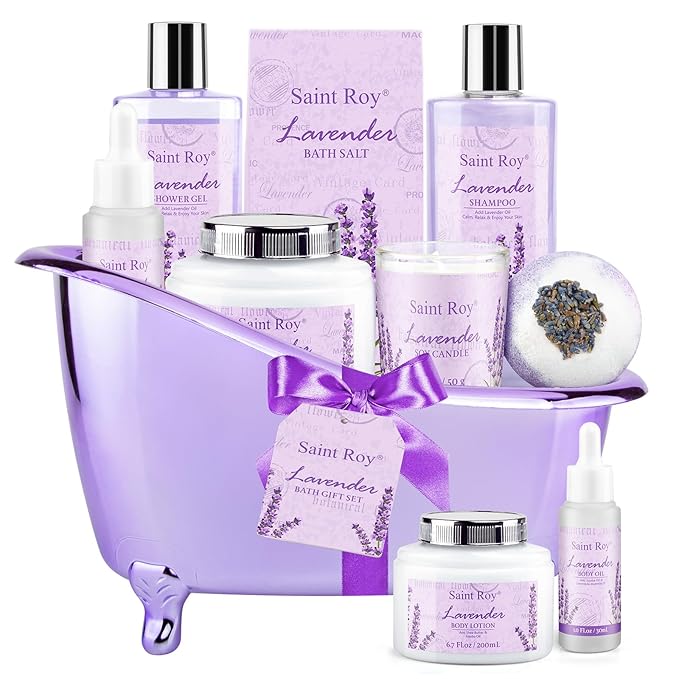 Mothers Day Gifts for Women, Lavender Bath and Body Gift Basket, Spa Kit for - Image 9