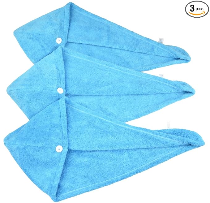 HOPESHINE Women's Soft Shower Hair Towel Twist Hair Turban Wrap Drying Cap by HOPESHINE