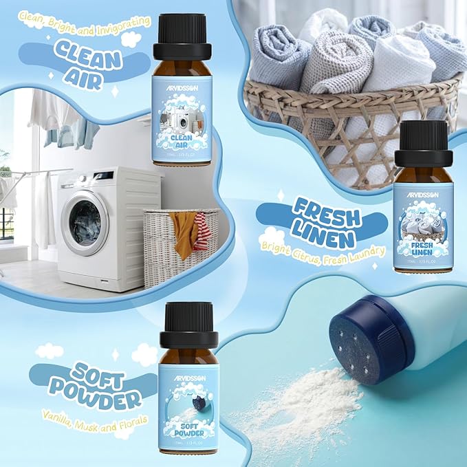 ARVIDSSON Clean Essential Oils Set, Natural Fragrance Oil - Image 3