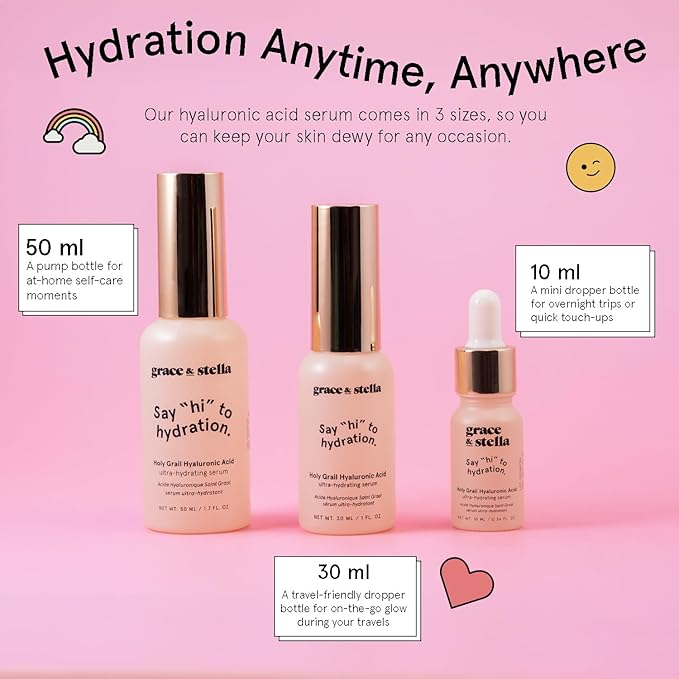 grace & stella Award Winning Hyaluronic Acid Serum Hydrating Hyaluronic Acid - Image 3
