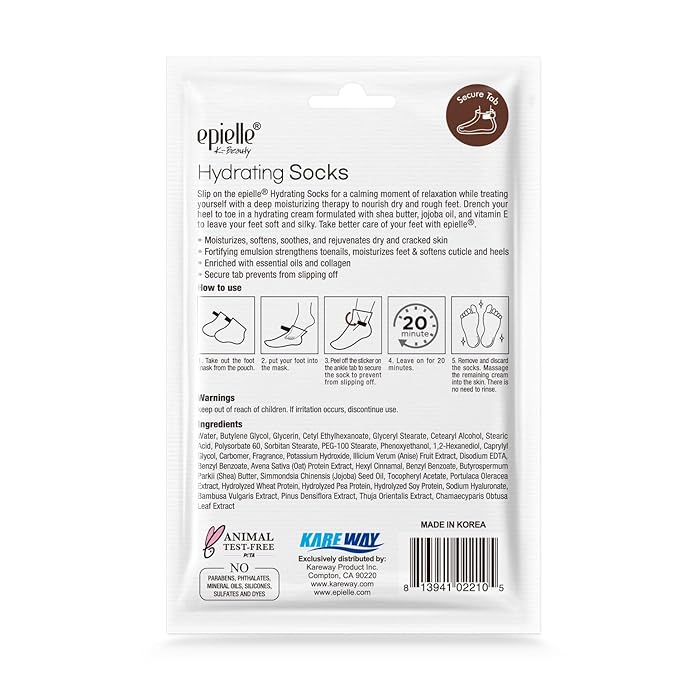 Epielle Hydrating Hand & Foot Masks, Relieve and Soften Dry, Overworked Skin - Image 9