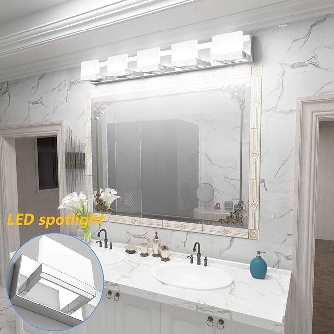 Tipace Dimmable Modern 5 Lights LED Vanity Light - Image 4